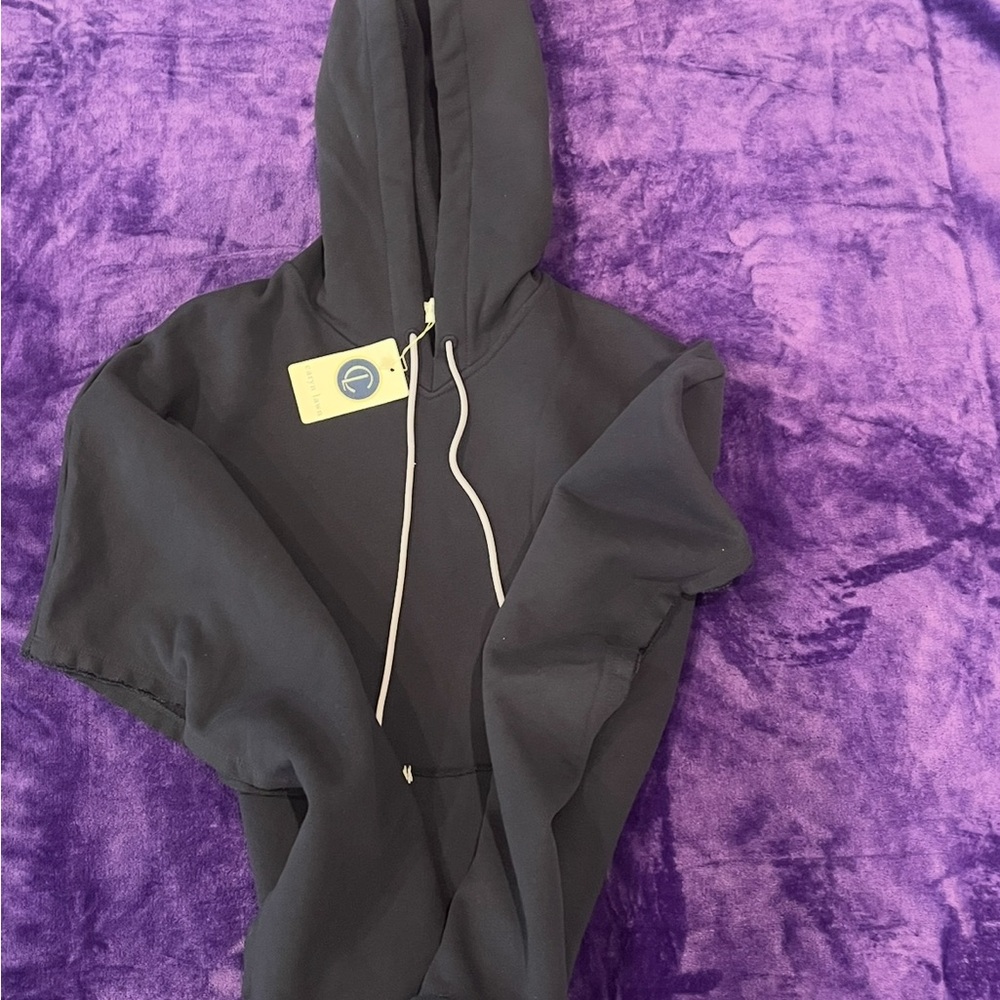 Caryn Lawn Elegant Navy Blue Hooded Poncho-New with Tags